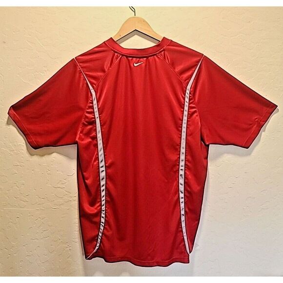 Vintage Nike Mens XL Travis Scott Mini Swoosh Spell Out Block Letter T-Shirt Red - Picture 3 of 11